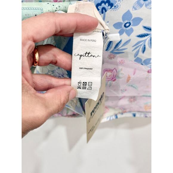 Capittana Floral Patchworn Rectangular Sarong Cover-Up Multi Women's One Size - Picture 4 of 4